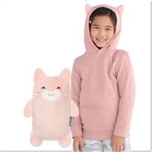 Cubcoats Kids Transforming 2 in 1 Girls Pullover Hoodie blush marl Size 4T